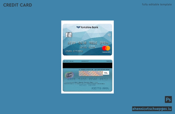 Yorkshire Bank Mastercard-Beispielvorschau (Vereinigtes Königreich)